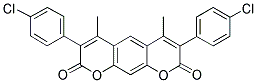 4,6-DIMETHYL-3,7-DI(4'-CHLOROPHENYL)-2,8-DIOXO-2H,8H-BENZO(1,2-B: 5,4-B')DIPYRAN 结构式