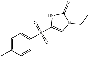 1-Ethyl-4-[(4-methylphenyl)sulfonyl]-1,3-dihydro-2H-imidazol-2-one 结构式