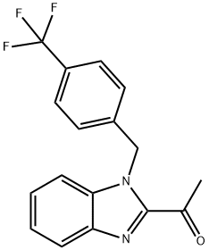 1-(1-[4-(TRIFLUOROMETHYL)BENZYL]-1H-1,3-BENZIMIDAZOL-2-YL)-1-ETHANONE 结构式