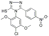 4-(4-Chloro-2,5-dimethoxyphenyl)-5-(4-nitrophenyl)-4H-1,2,4-triazole-3-thiol 结构式