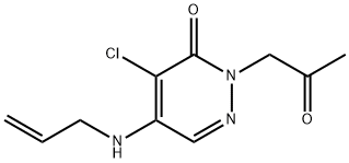 5-(ALLYLAMINO)-4-CHLORO-2-(2-OXOPROPYL)-3(2H)-PYRIDAZINONE 结构式