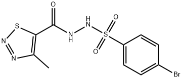 4-Bromo-N'-[(4-methyl-1,2,3-thiadiazol-5-yl)carbonyl]benzenesulfonohydrazide 结构式