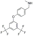 ((4-[3,5-BIS(TRIFLUOROMETHYL)PHENOXY]PHENYL)METHYL)METHYLAMINE 结构式