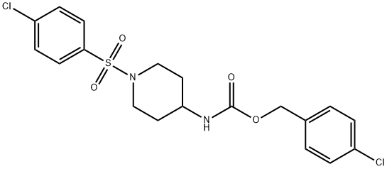 4-CHLOROBENZYL N-(1-[(4-CHLOROPHENYL)SULFONYL]-4-PIPERIDINYL)CARBAMATE 结构式