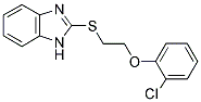 2-{[2-(2-CHLOROPHENOXY)ETHYL]THIO}-1H-BENZIMIDAZOLE 结构式