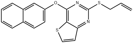 2-(Allylsulfanyl)-4-(2-naphthyloxy)thieno[3,2-d]pyrimidine 结构式