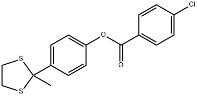 4-(2-METHYL-1,3-DITHIOLAN-2-YL)PHENYL 4-CHLOROBENZENECARBOXYLATE 结构式