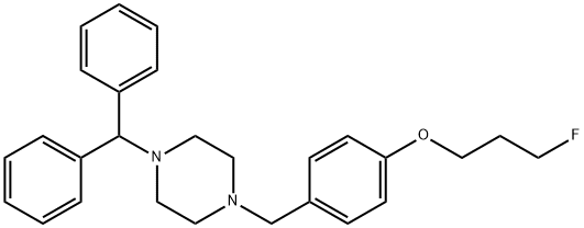 1-BENZHYDRYL-4-[4-(3-FLUOROPROPOXY)BENZYL]PIPERAZINE 结构式
