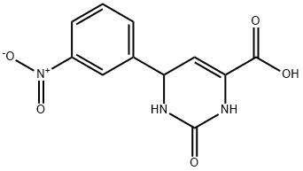 6-(3-NITROPHENYL)-2-OXO-1,2,3,6-TETRAHYDRO-4-PYRIMIDINECARBOXYLIC ACID 结构式