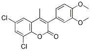 6,8-DICHLORO-3(3',4'-DIMETHOXYPHENYL)-4-METHYLCOUMARIN 结构式