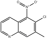 6-CHLORO-7-METHYL-5-NITROQUINOLINE 结构式