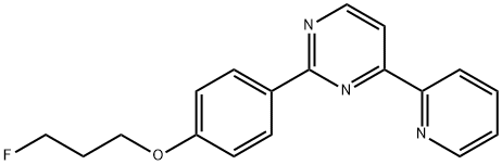 2-[4-(3-FLUOROPROPOXY)PHENYL]-4-(2-PYRIDINYL)PYRIMIDINE 结构式