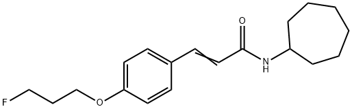 (E)-N-CYCLOHEPTYL-3-[4-(3-FLUOROPROPOXY)PHENYL]-2-PROPENAMIDE 结构式