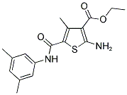 2-AMINO-5-(3,5-DIMETHYL-PHENYLCARBAMOYL)-4-METHYL-THIOPHENE-3-CARBOXYLIC ACID ETHYL ESTER 结构式