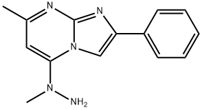 7-METHYL-5-(1-METHYLHYDRAZINO)-2-PHENYLIMIDAZO[1,2-A]PYRIMIDINE 结构式