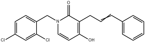 1-(2,4-DICHLOROBENZYL)-4-HYDROXY-3-[(E)-3-PHENYL-2-PROPENYL]-2(1H)-PYRIDINONE 结构式