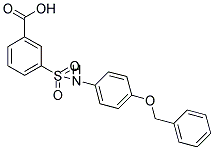 3-(4-BENZYLOXY-PHENYLSULFAMOYL)-BENZOIC ACID 结构式