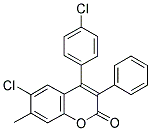 6-CHLORO-4(4'-CHLOROPHENYL)-7-METHYL-3-PHENYLCOUMARIN 结构式