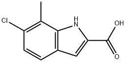 6-CHLORO-7-METHYL-1H-INDOLE-2-CARBOXYLIC ACID 结构式