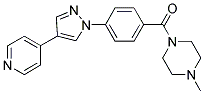 1-METHYL-4-[4-(4-(PYRIDIN-4-YL)-1H-PYRAZOL-1-YL)BENZOYL]PIPERAZINE 结构式