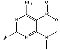 2,4-DIAMINO-6-(DIMETHYLAMINO)-5-(NITRO)PYRIMIDINE 结构式