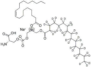 1-PALMITOYL-D31-2-OLEOYL-SN-GLYCERO-3-[PHOSPHO-L-SERINE] (SODIUM SALT);16:0-D31-18:1 PS 结构式