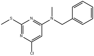 N-BENZYL-6-CHLORO-N-METHYL-2-(METHYLSULFANYL)-4-PYRIMIDINAMINE 结构式