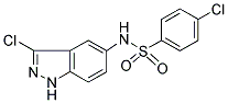 4-CHLORO-N-(3-CHLORO-1H-INDAZOL-5-YL)BENZENESULFONAMIDE 结构式