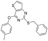 2-(BENZYLSULFANYL)-4-(4-METHYLPHENOXY)THIENO[3,2-D]PYRIMIDINE 结构式