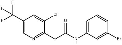N-(3-BROMOPHENYL)-2-[3-CHLORO-5-(TRIFLUOROMETHYL)-2-PYRIDINYL]ACETAMIDE 结构式
