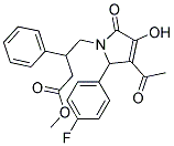 METHYL 4-(3-ACETYL-2-(4-FLUOROPHENYL)-4-HYDROXY-5-OXO-2H-PYRROL-1(5H)-YL)-3-PHENYLBUTANOATE 结构式