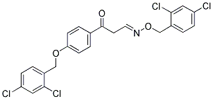 3-(4-[(2,4-DICHLOROBENZYL)OXY]PHENYL)-3-OXOPROPANAL O-(2,4-DICHLOROBENZYL)OXIME 结构式