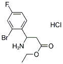 ETHYL 3-AMINO-3-(2-BROMO-4-FLUOROPHENYL)PROPANOATE HYDROCHLORIDE 结构式