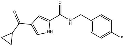 4-(CYCLOPROPYLCARBONYL)-N-(4-FLUOROBENZYL)-1H-PYRROLE-2-CARBOXAMIDE 结构式