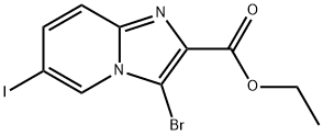 3-溴-6-碘咪唑[1,2-A]吡啶-2-甲酸乙基酯 结构式