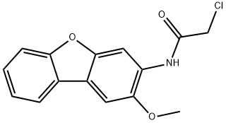 2-氯-N-(2-甲氧基-二苯并呋喃-3-基)-乙酰胺 结构式
