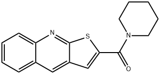 PIPERIDINO(THIENO[2,3-B]QUINOLIN-2-YL)METHANONE 结构式