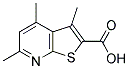 3,4,6-TRIMETHYLTHIENO[2,3-B]PYRIDINE-2-CARBOXYLIC ACID 结构式