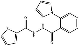 N'-[2-(1H-PYRROL-1-YL)BENZOYL]-2-THIOPHENECARBOHYDRAZIDE 结构式