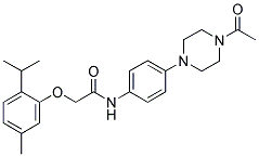 N-(4-(4-ACETYLPIPERAZIN-1-YL)PHENYL)-2-(2-ISOPROPYL-5-METHYLPHENOXY)ACETAMIDE 结构式