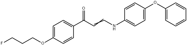 (E)-1-[4-(3-FLUOROPROPOXY)PHENYL]-3-(4-PHENOXYANILINO)-2-PROPEN-1-ONE 结构式