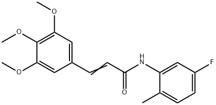 N-(5-FLUORO-2-METHYLPHENYL)-3-(3,4,5-TRIMETHOXYPHENYL)ACRYLAMIDE 结构式