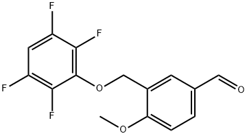 4-甲氧基-3-[(2,3,5,6-四氟苯氧基)甲基]苯甲醛 结构式