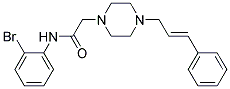 N-(2-BROMOPHENYL)-2-(4-(3-PHENYLPROP-2-ENYL)PIPERAZINYL)ETHANAMIDE 结构式