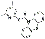 S-(4,6-DIMETHYLPYRIMIDIN-2-YL) 10H-PHENOTHIAZINE-10-CARBOTHIOATE 结构式