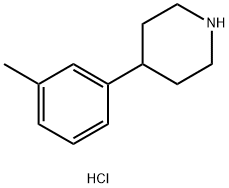 4-(3-甲基苯基)哌啶盐酸盐 结构式