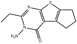 3-AMINO-2-ETHYL-3,5,6,7-TETRAHYDRO-4H-CYCLOPENTA[4,5]THIENO[2,3-D]PYRIMIDIN-4-ONE 结构式