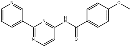 4-METHOXY-N-[2-(3-PYRIDINYL)-4-PYRIMIDINYL]BENZENECARBOXAMIDE 结构式