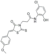 N-(5-CHLORO-2-HYDROXYPHENYL)-3-[(5Z)-5-(4-METHOXYBENZYLIDENE)-4-OXO-2-THIOXO-1,3-THIAZOLIDIN-3-YL]PROPANAMIDE 结构式