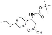 3-((叔丁氧基羰基)氨基)-3-(4-乙氧基苯基)丙酸 结构式